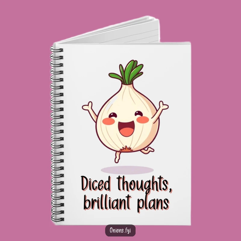 Funny Onion Notebook: Joyful Chopped Kawaii Journal for Ideas