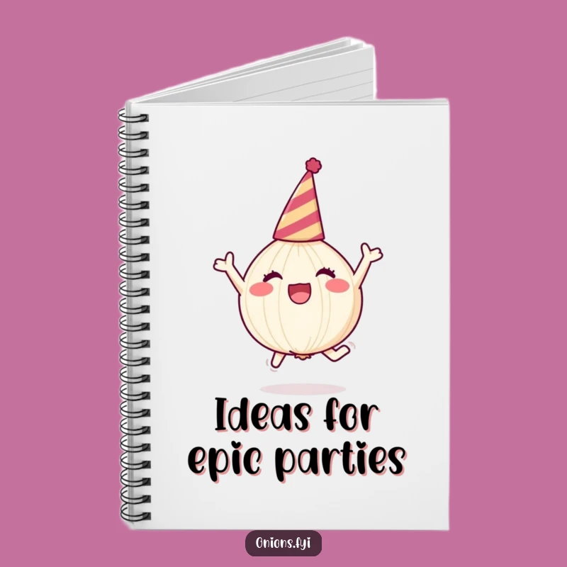 Funny Onion Party Notebook - Joyful Jotting, Ideal Funny Gift!
