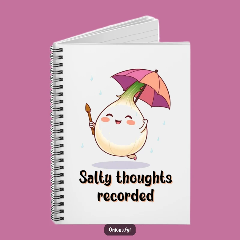 Funny Onion Salt Rain Notebook - Humorous Journal for Salty Thoughts, Perfect Gift