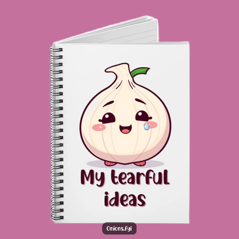 Funny Sparkly Tear Onion Notebook: Emotional Character Jotter for Feelings