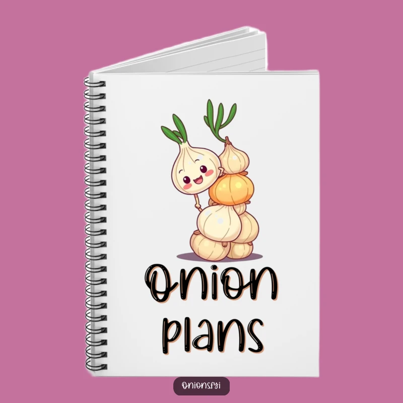 Funny Wobbly Onion Notebook - Jot Down Your Determined Plans