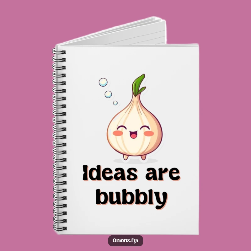 Funny Happy Onion Bubble Notebook - Jot Down Ideas with a Smile