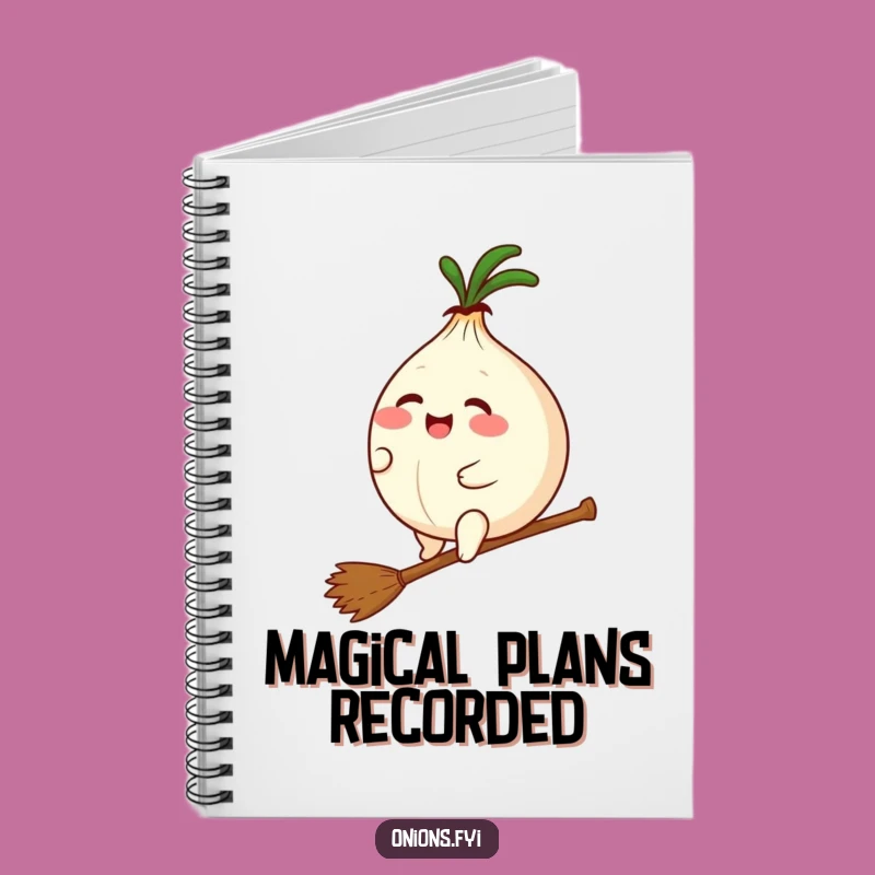 Funny Kawaii Onion Notebook - Jot Down Spells & Laughs, Perfect Gift!