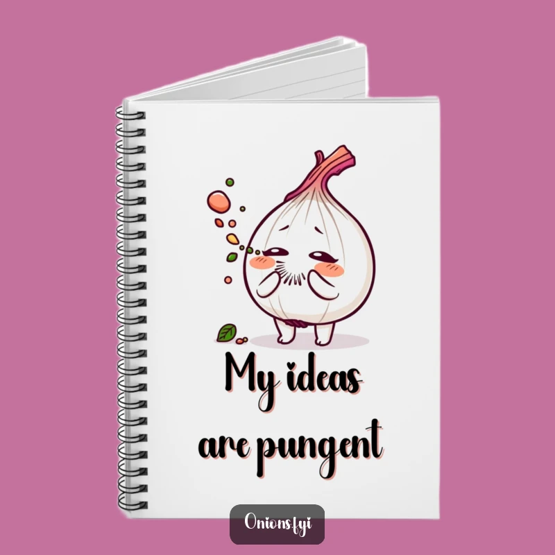Funny Onion Sneeze Notebook: Jot Down Notes with Herb Dust - Funny Gift!