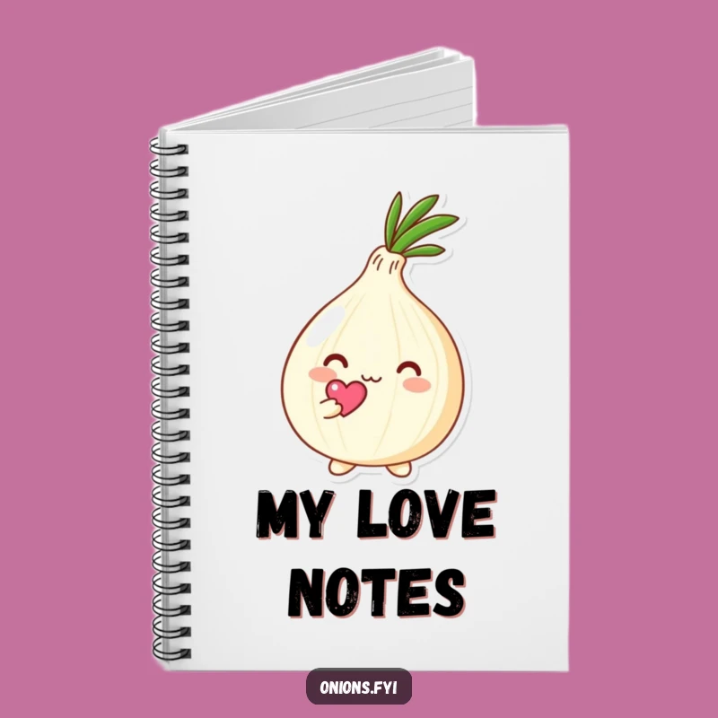 Funny Kawaii Onion Heart Notebook: Cute Loving Onion Journal Gift