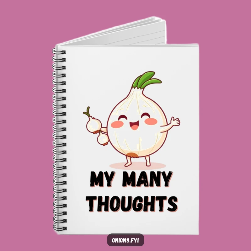 Funny Kawaii Onion Notebook - Jot Down Laughs & Ideas, Perfect Gift!