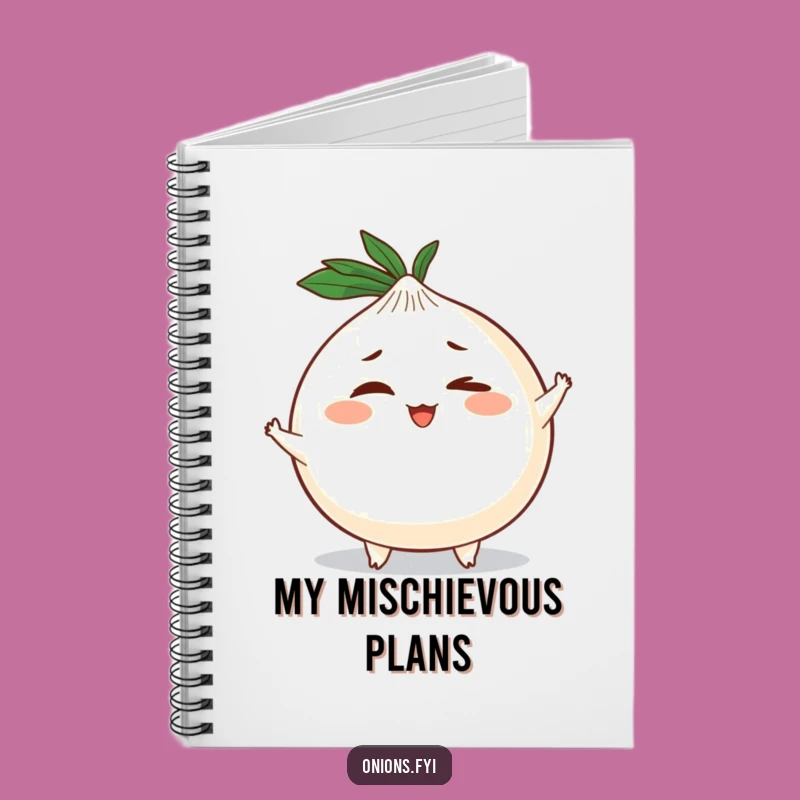 Funny Winking Onion Notebook: Mischievous Character Jotter for Secrets