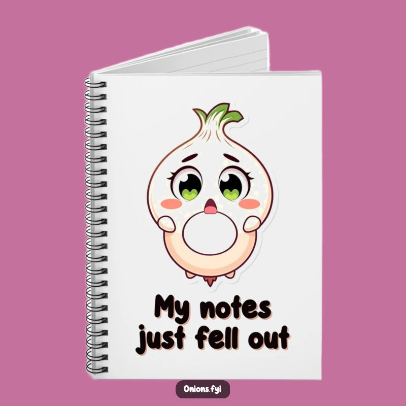 Funny Onion Ring Notebook - Oops Notes, Ideal Funny Gift!