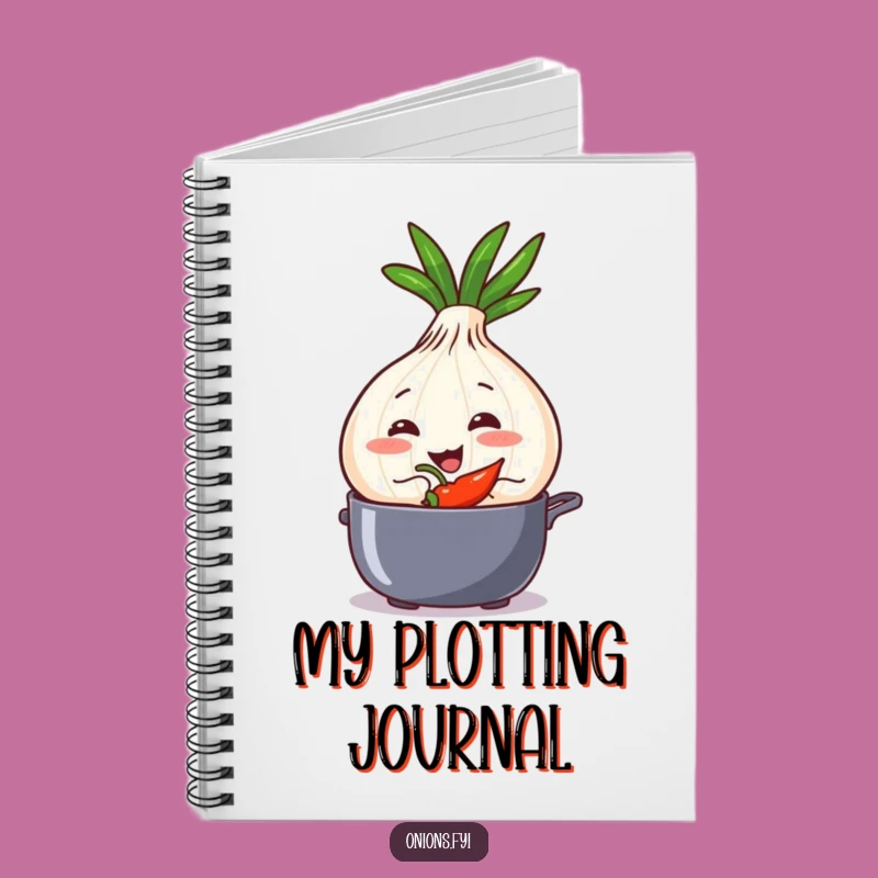 Funny Mischief Onion Notebook - Jot Down Spicy Secrets & Ideas Gift