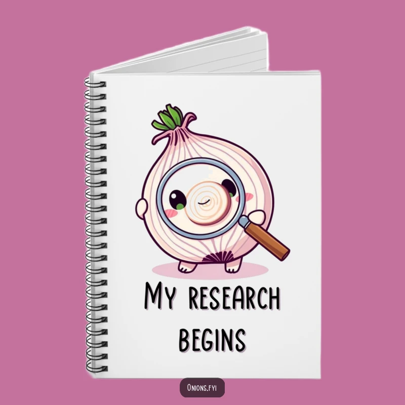 Funny Notebook: Onion Detective Journal, Punny Foodie Note Gift