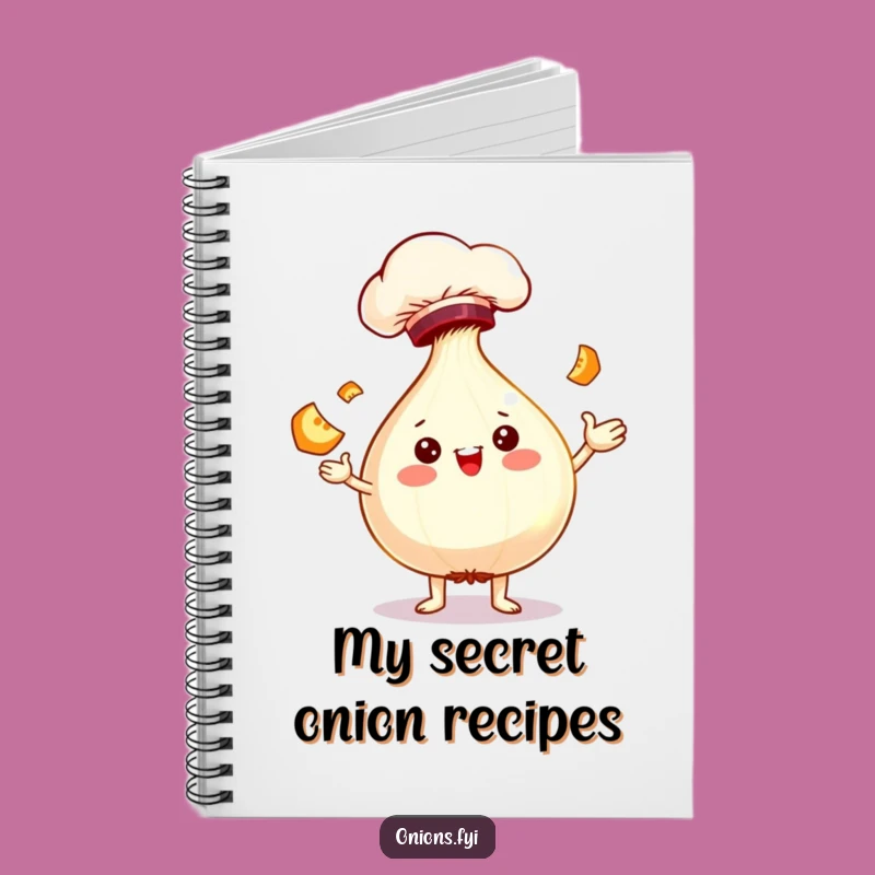 Funny Juggling Chef Onion Notebook - Jot Down Ideas with Culinary Humor!