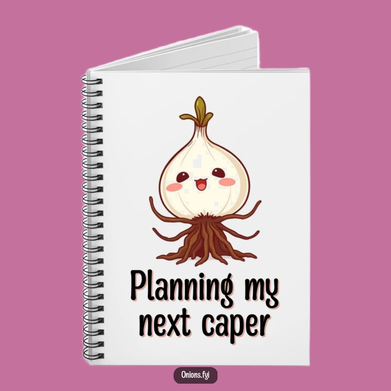 Funny Kawaii Onion Caper Notebook Jot Down Ideas Hilariously