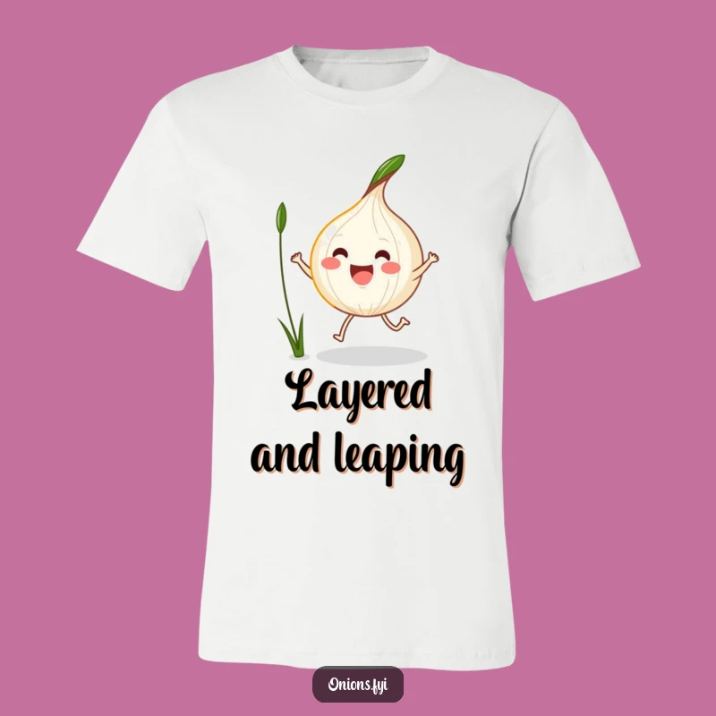 Funny Kawaii Onion Jump Rope T-Shirt - Active & Adorable Vegetable Tee