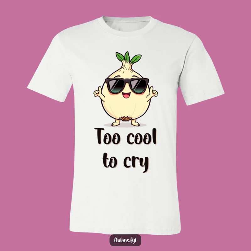 Funny Kawaii Onion T-Shirt: Cool Pose Character Tee for Stylish Laughs
