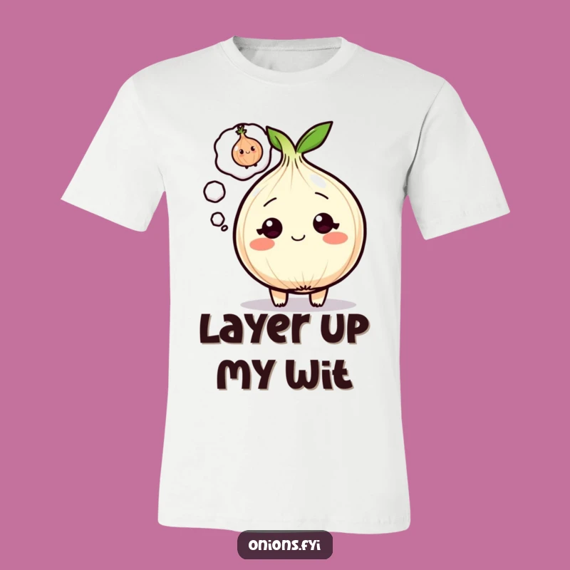 Funny Winking Onion T-Shirt: Hilarious Vegetable Humor Tee for All