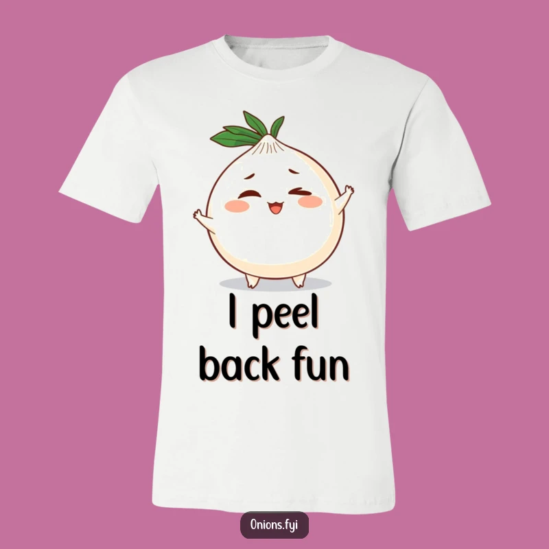 Funny Winking Onion T-Shirt: Mischievous Character Apparel for a Chuckle