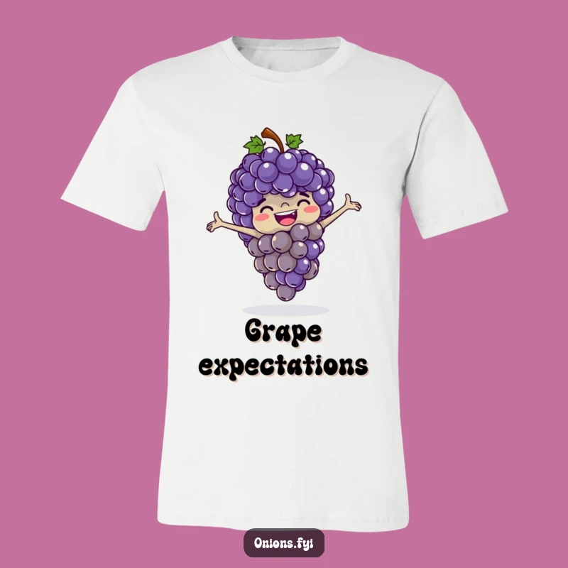 Funny Grapes Leapfrog T-Shirt - Comical Fruit Tee for Playful Personalities