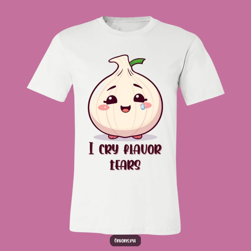 Funny Sparkly Tear Onion T-Shirt: Emotional Character Tee for Empathy