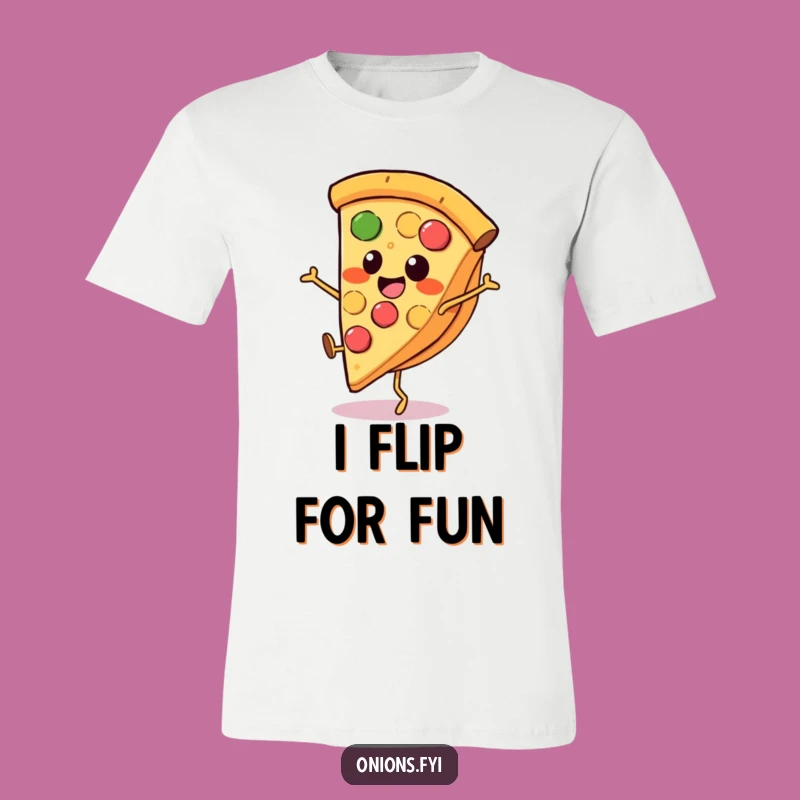 Funny Pizza Cartwheel T-Shirt - Comical Foodie Tee for Pizza Enthusiasts