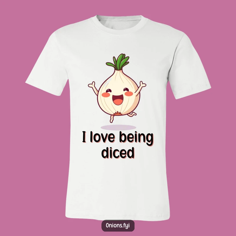 Funny Onion T-Shirt: Joyful Kawaii Onion After Being Chopped Gift