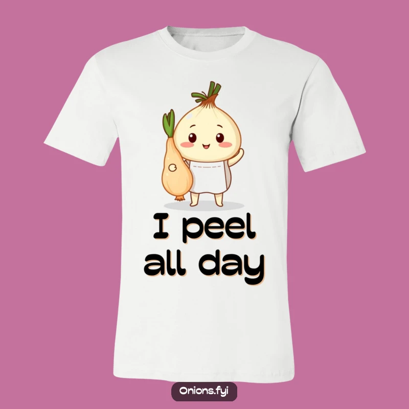 Funny Onion Chef T-Shirt: Proudly Peeled Veggies, Master Cook Tee