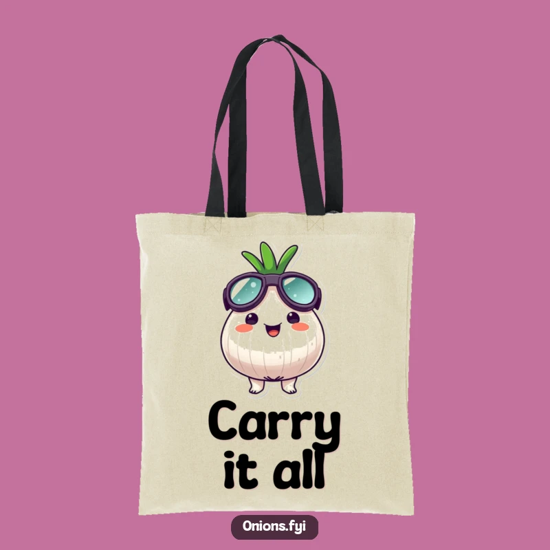 Funny Goggle Onion Tote Bag - Carry Your Adventures with Joy
