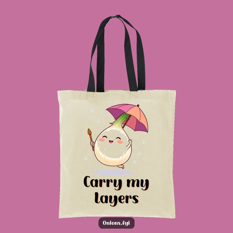Funny Onion Salt Rain Tote Bag - Humorous Accessory for Embracing Salty Moments, Great Gift