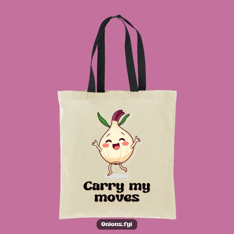Kawaii Dancer Onion Tote Bag: Joyful Dance, Cute & Funny, Practical Gift