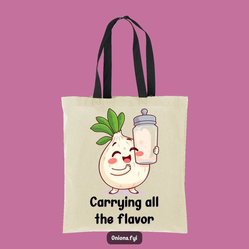 Funny Onion Tote Bag: A Hilarious Kawaii Chef Accessory for Groceries
