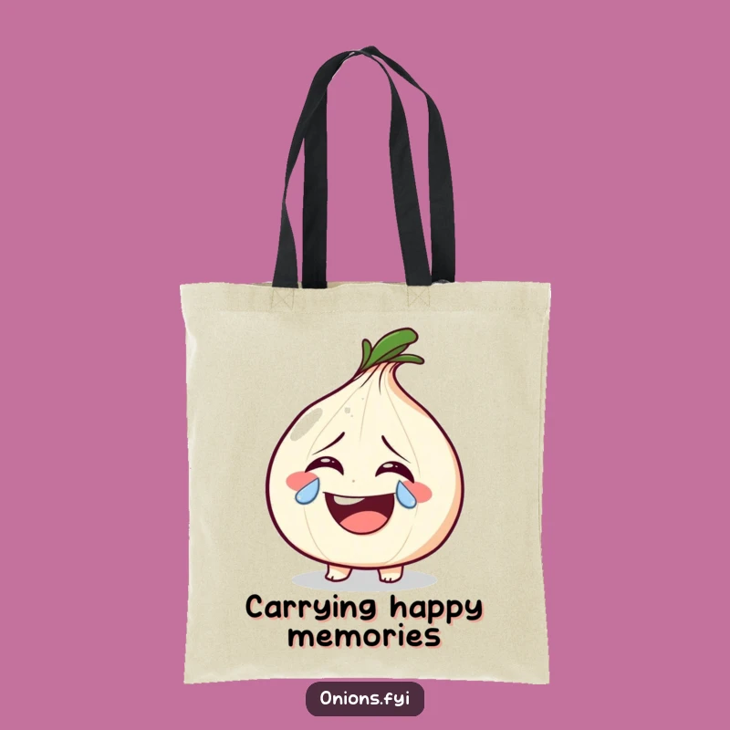 Funny Laughing Onion Tear Tote Bag: Carry Your Joyful Moments