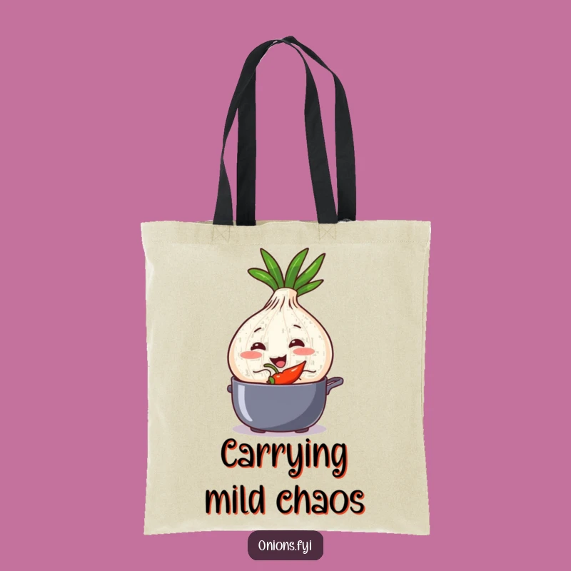 Funny Mischief Onion Tote Bag - Carry Your Secrets & Spices Gift