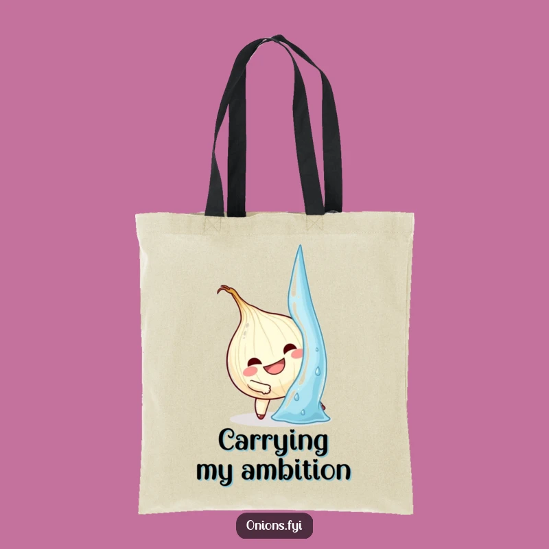Funny Onion Climb Tote Bag: Carry Your Goals with This Hilarious Accessory