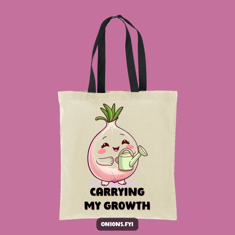 Funny Gardener Tote Bag: Proud Onion Humor, Great for Plant Hauls!