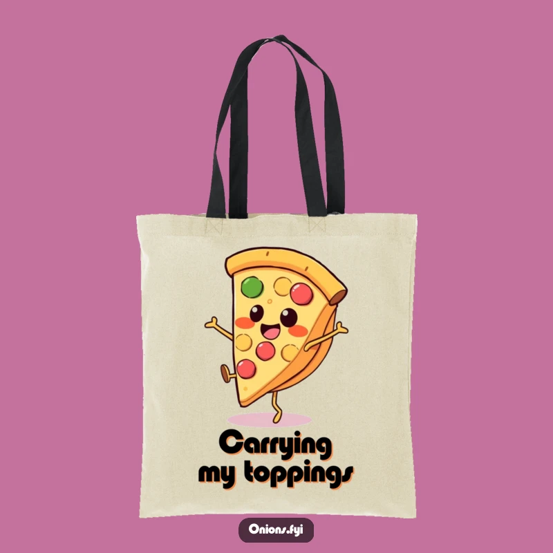 Funny Pizza Cartwheel Tote Bag - Stylish & Hilarious Carry-all for Foodies
