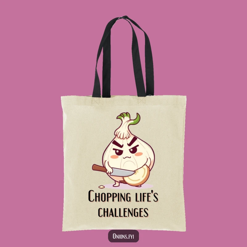 Funny Determined Onion Tote Bag - Carry Your Purpose with Style!