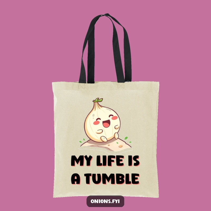 Funny Kawaii Onion Tote Bag: Laughing Onion Hill Roll Shopping Bag