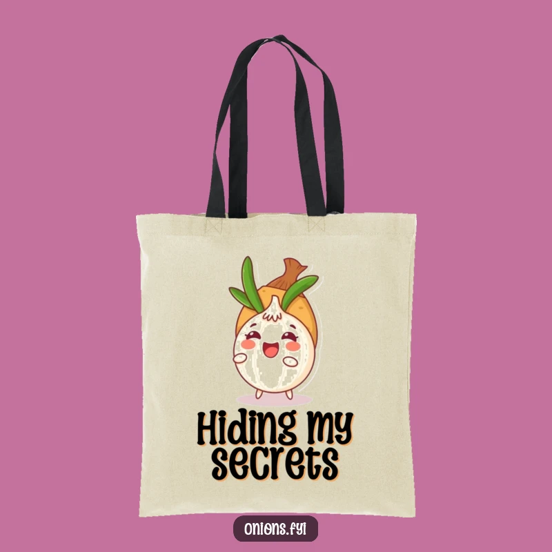Funny Onion Hide-and-Seek Tote Bag: Carry Your Laughs in Veggie Style