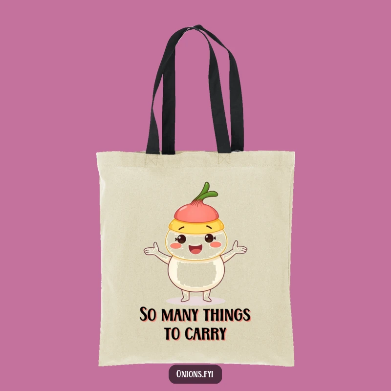 Funny Onion Juggling Tote Bag: Carry Your Laughs with This Onion Accessory!