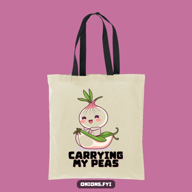 Funny Onion Pea Rider Tote Bag: Carry Your Playfulness with This Hilarious Bag