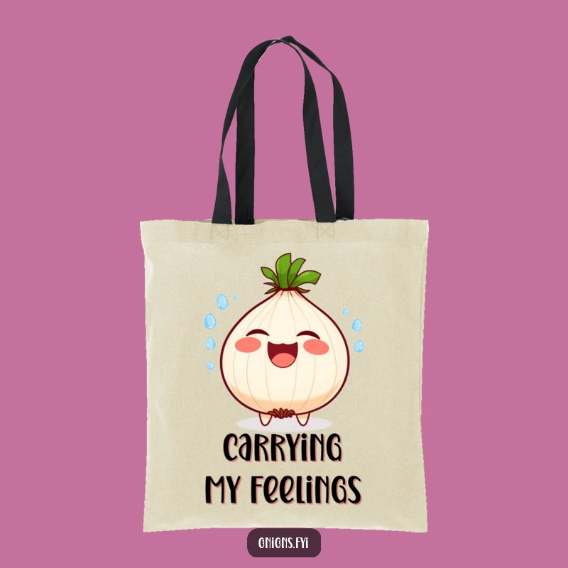 Funny Onion Tote Bag: Hilarious Laughing Vegetable Carry-all, Great Gift