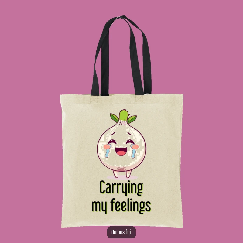 Funny Tears of Joy Onion Tote Bag - Hilarious Emotional Accessory