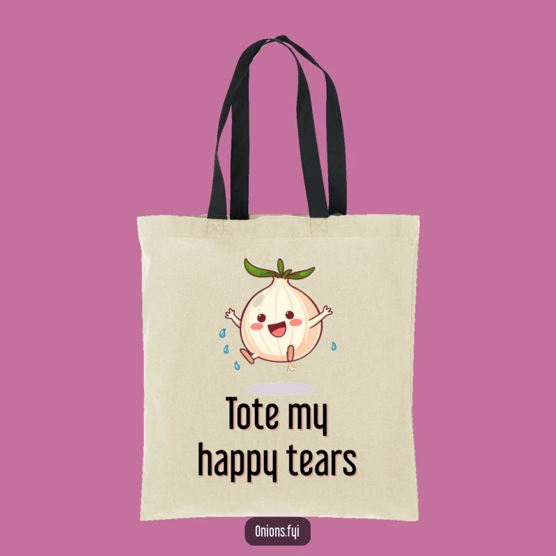Funny Teary Cartwheel Onion Tote Bag: Carry Your Emotions