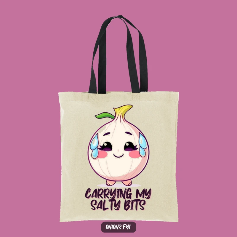 Funny Tote Bag: Onion Tear Earrings, Veggie Humor, Practical Gift