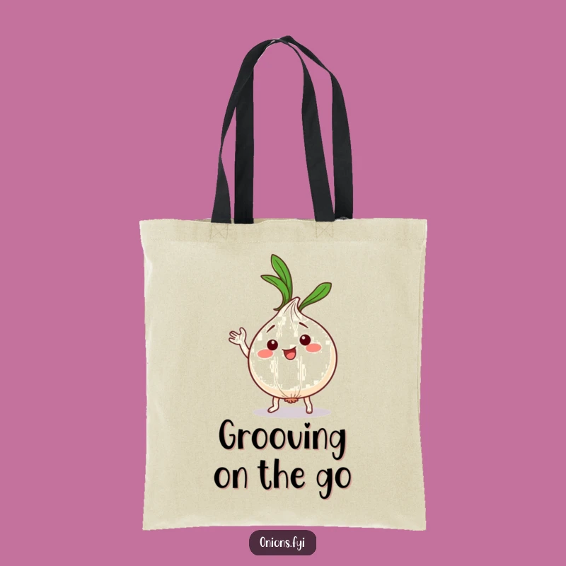 Funny Kawaii Onion Dance Tote Bag - Carry Your Groovy Moves Anywhere