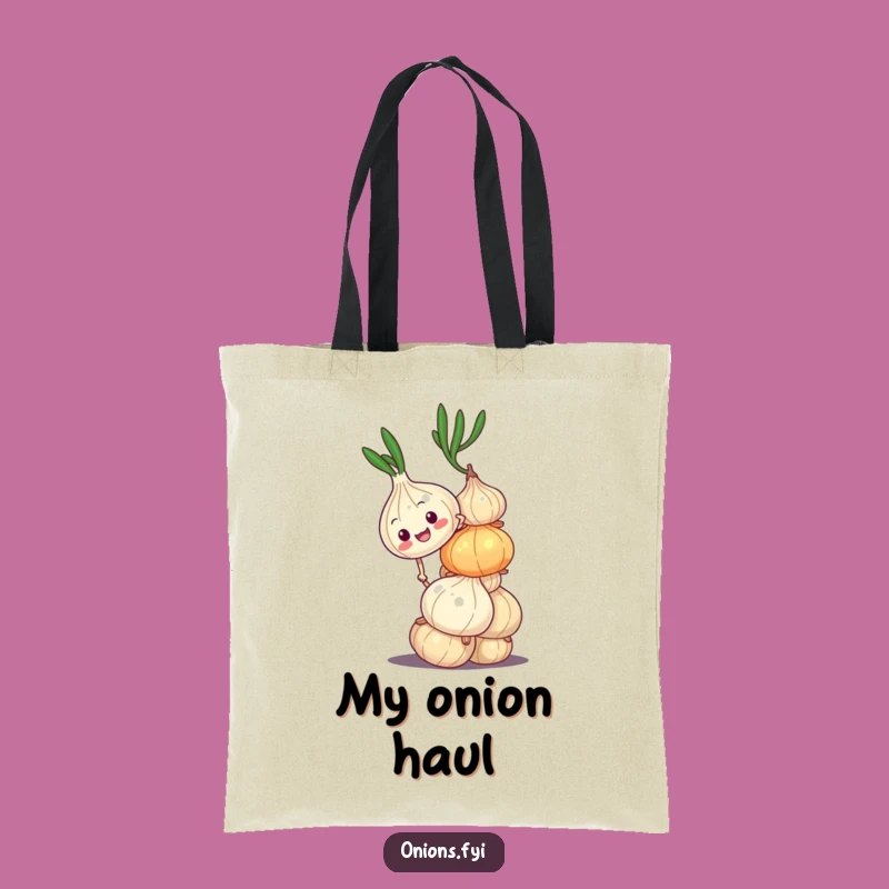Funny Wobbly Onion Tote Bag - Carry Your Ambition With Humor